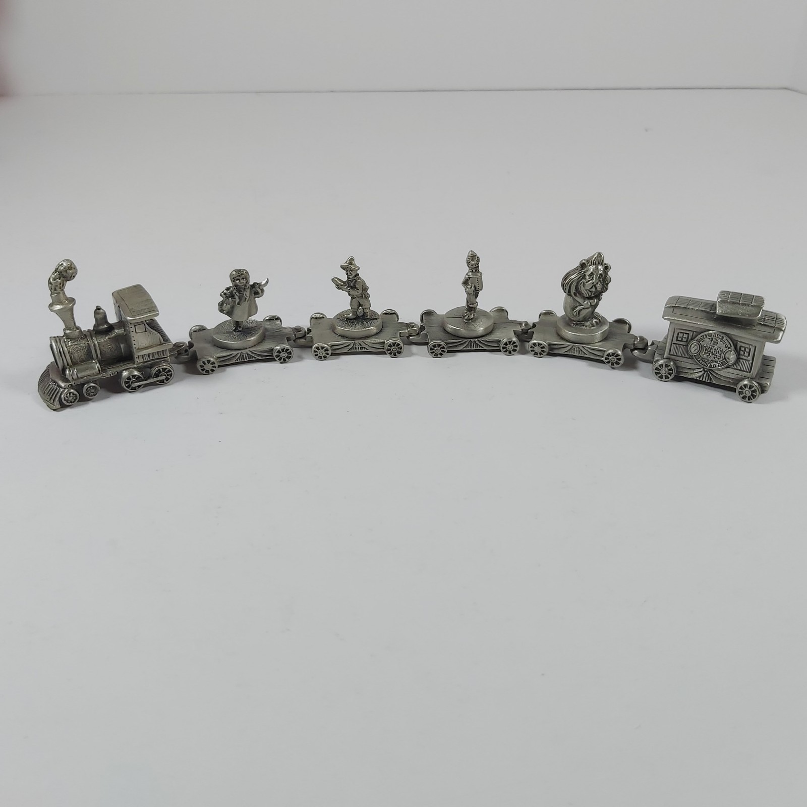 Wizard Of Oz Miniature 6 Piece Pewter Train Set L. Frank Baum Family Trust