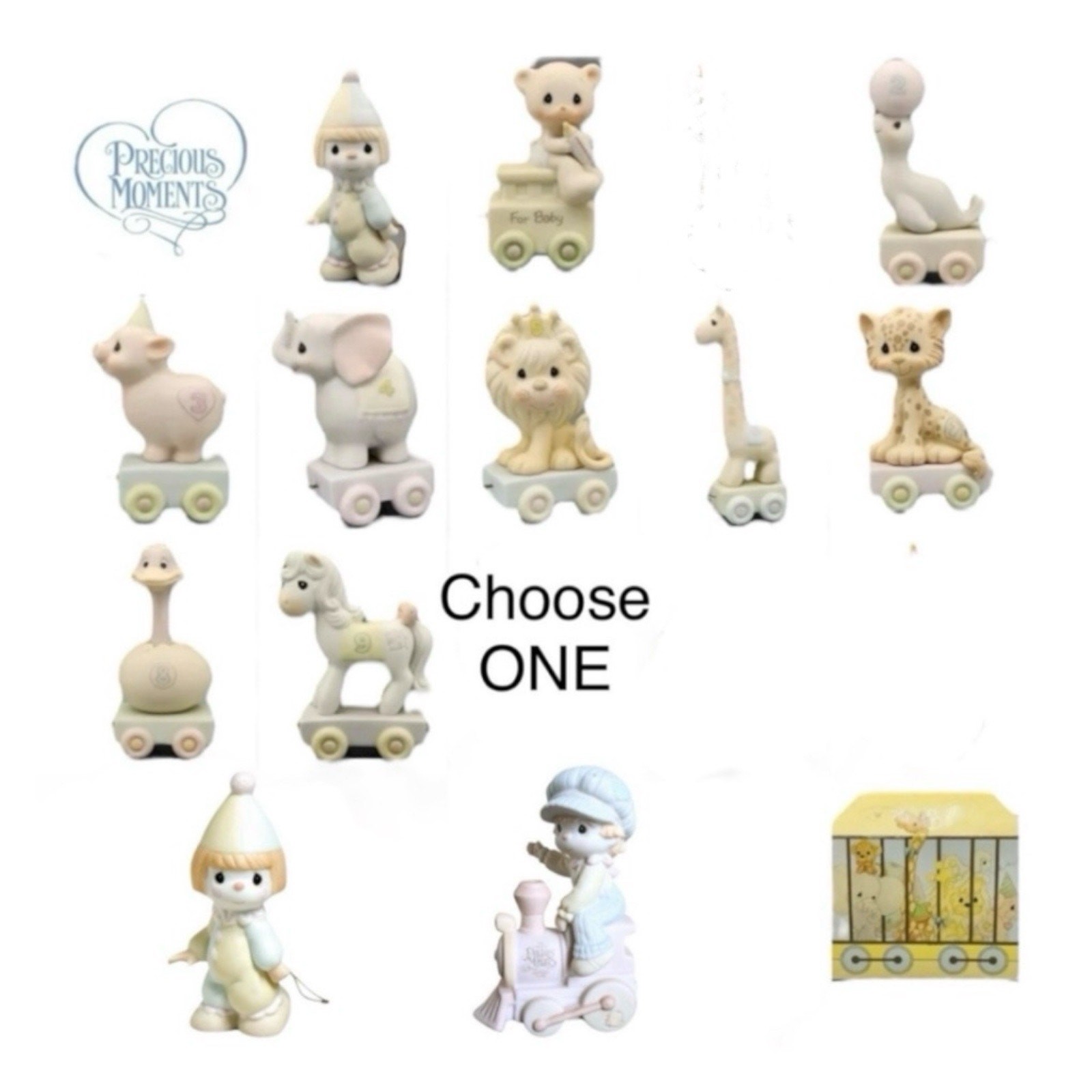 One Precious Moments Birthday Train 1 2 3 4 5 6 7 8 9 or Conductor Clown U Pick