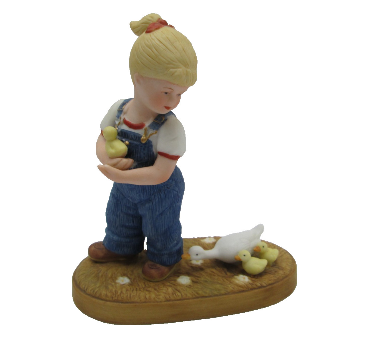 Vintage 1983 “Country Store Little Farmers Figurine –Girl With Ducks – D. Jacobs