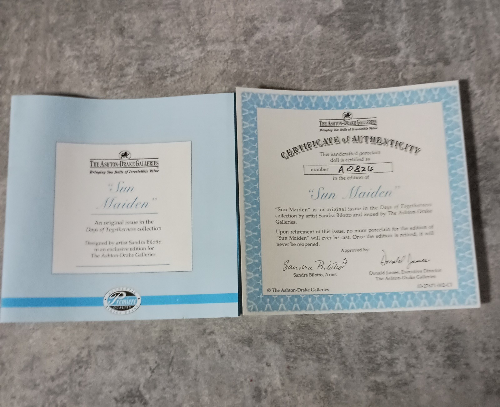 Native American Doll From Ashton Drake, Sun Maiden, New In Box 20″
