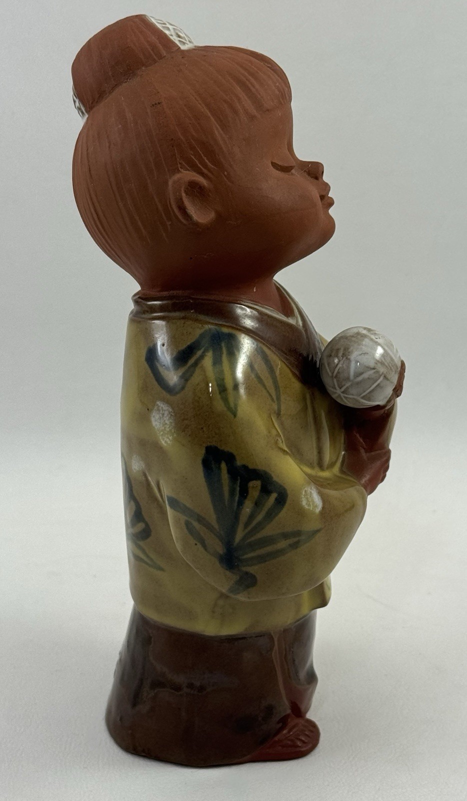 Woman Mid Century Japanese Earthenware Figurine Matte Glaze depicting Figurine