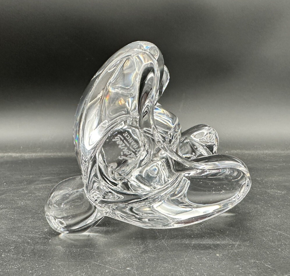 Sevres France Crystal Poodle Begging Sitting Dog Figurine 8″ EUC