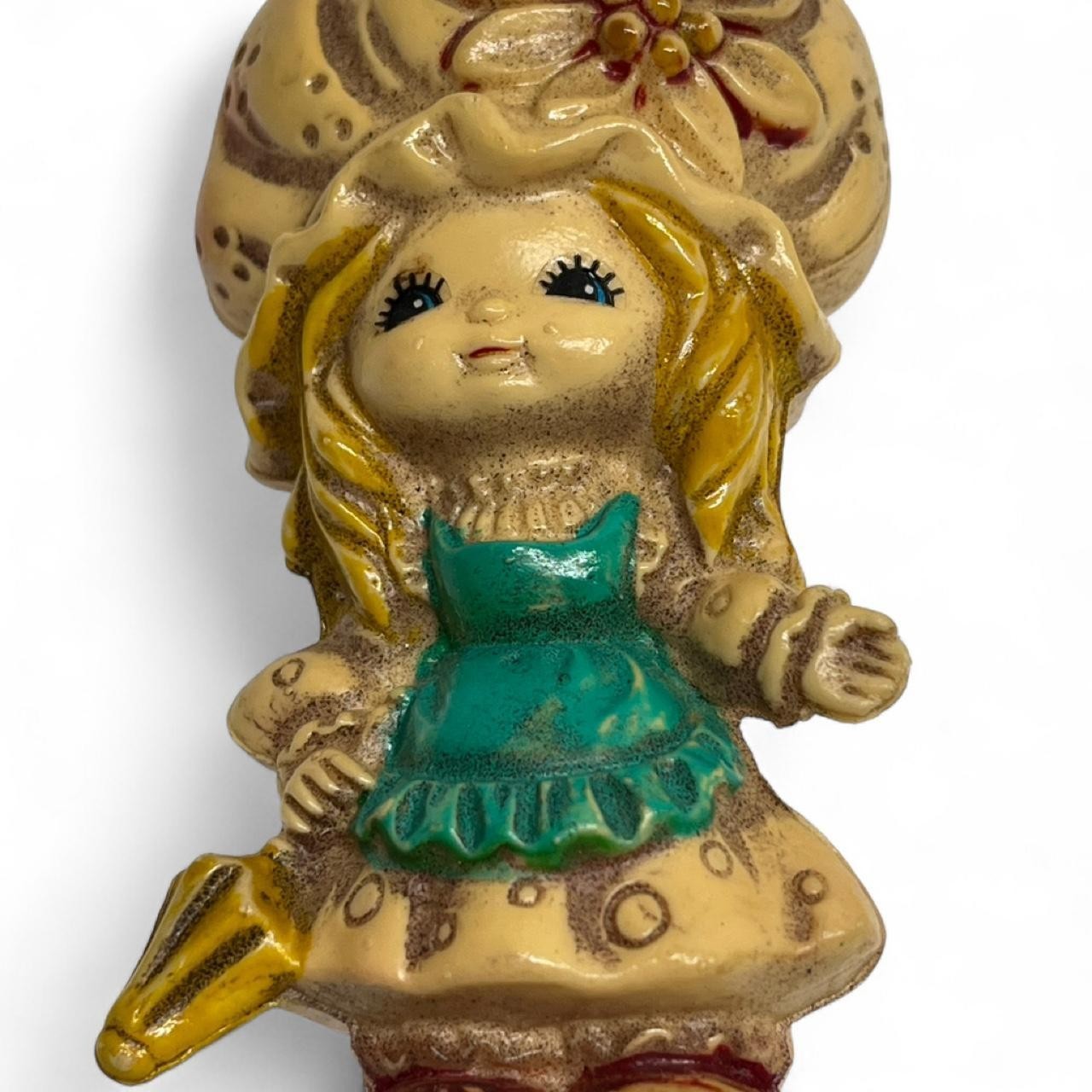 Holly hobby figurine | 1960s big bonnet puffy plastic blow mold celluloid