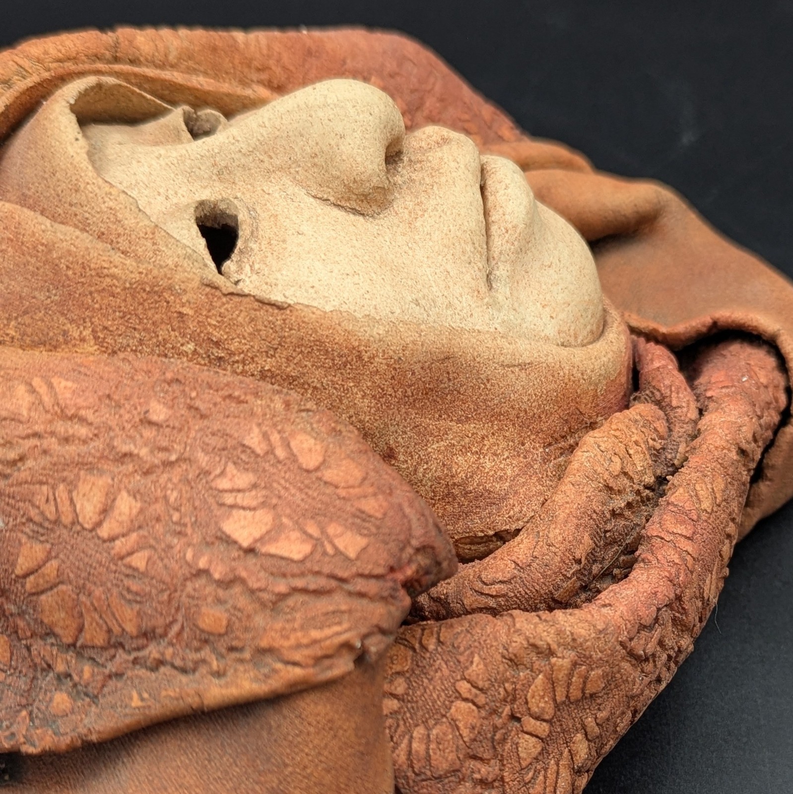 Clay Mask Wall Art ~ Eleanor Myers Morning ~ Very Realistic 8.5″ T x 7.5″ W