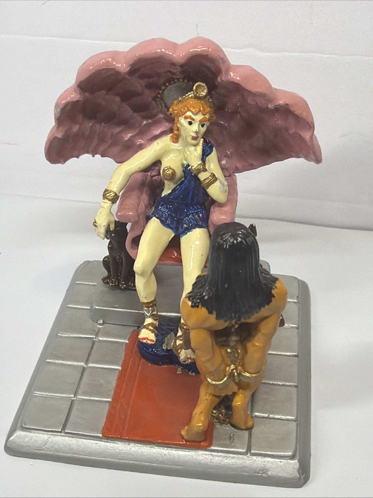 1990 Metal Scene Painted Figures Detailed Heavy Parts 2″ Wide Cats Slave Adult
