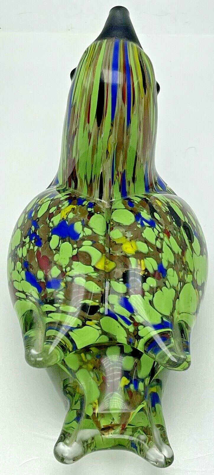Murano Style Art Glass Chunky Glass Bird Sculpture Figurine Paperweight