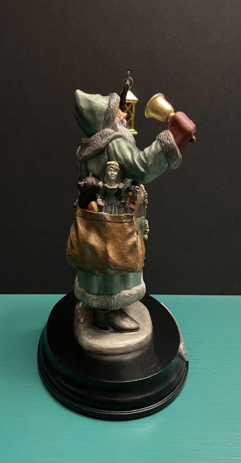 RARE Chilmark Pewter Liberty Christmas Bell Lantern Woodland Santa Claus Statue