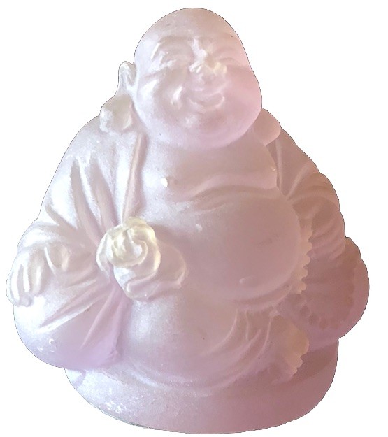 Vintage Buddha of Compassion Resin Opaque Purple Statue 1.75-In. tall and wide