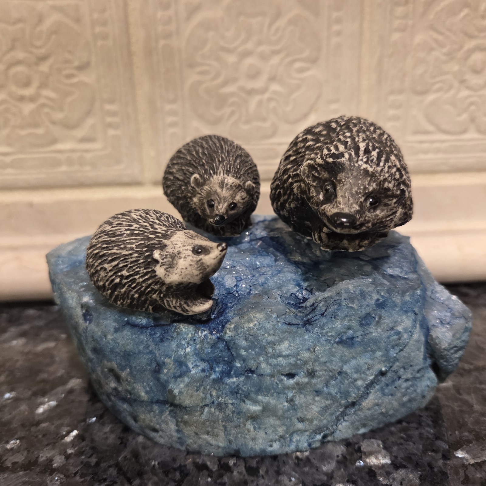 Vintage Hedgehog Family Of 3~Swedish~Landskapdjur~So Cute😍