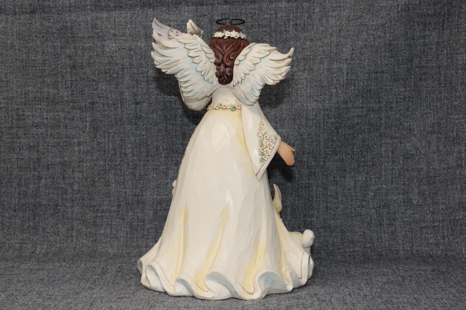 2016 JIM SHORE “Beauty Abounds” 9″ White Woodland Angel w/ Animals #4056968 NICE