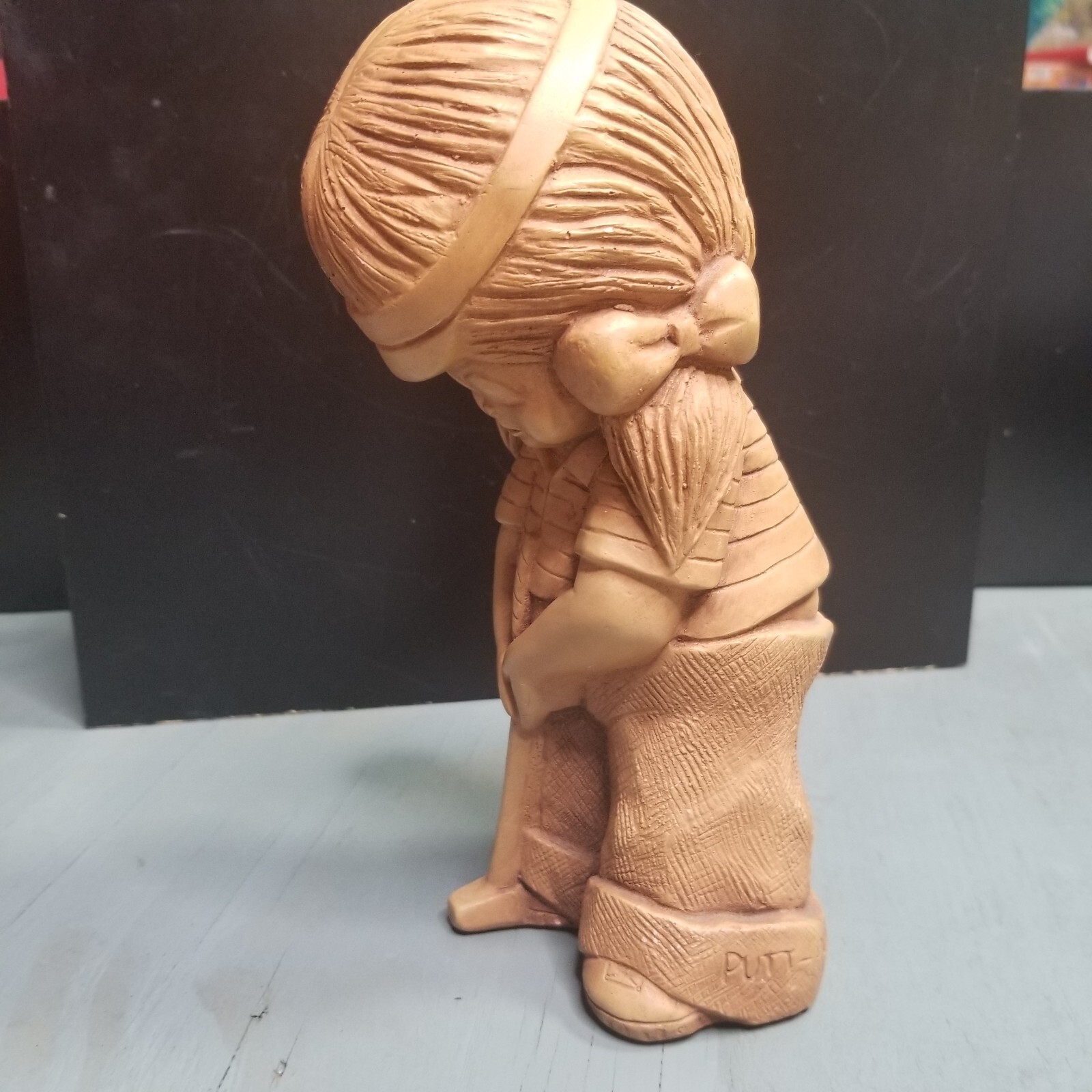 Vtg Bill Mack Fannykins (1971) Girl Putting Golf Solar Statuary Statue Figure