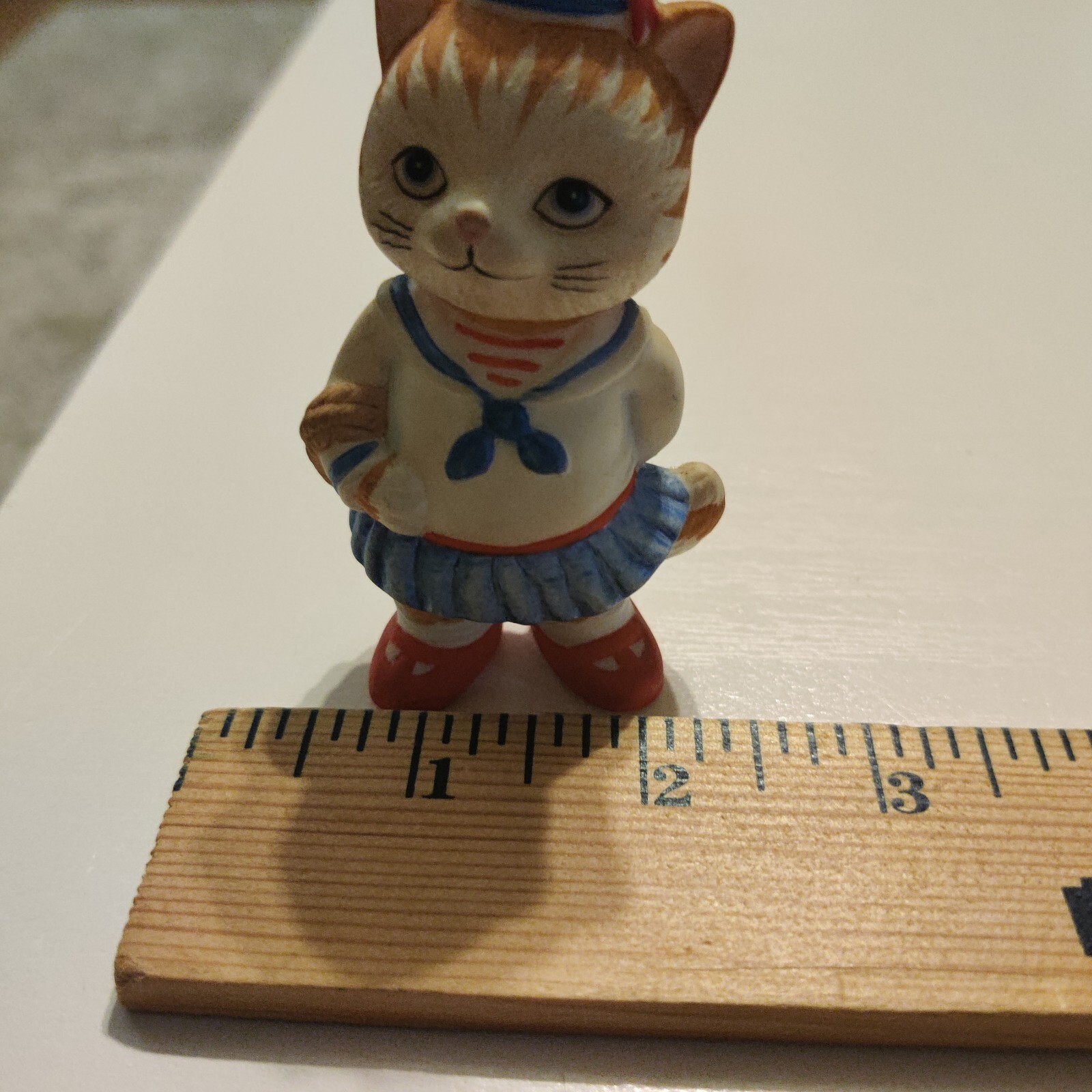 BC Sri Lanka Cat Sailor Girl figurine Vintage 1993 Kitty Kitten
