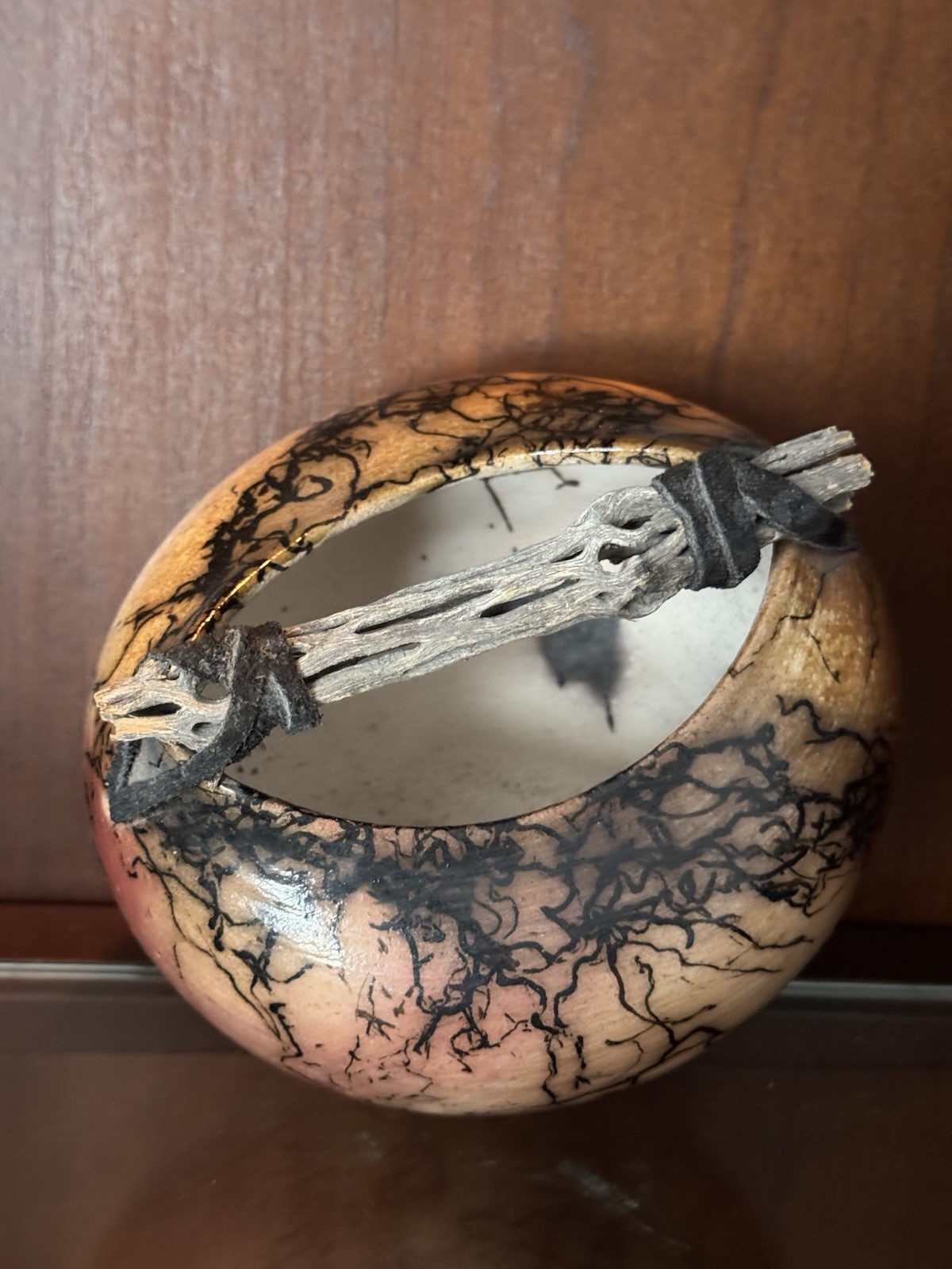 Handmade Pottery Vessel Abstract Pitfire Raku Decorative Art by Rob Drexel
