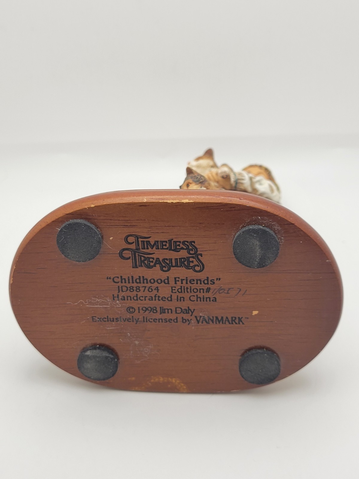 Timeless Treasure Childhood Friends Vanmark Girl with Kittens Figurine 1998