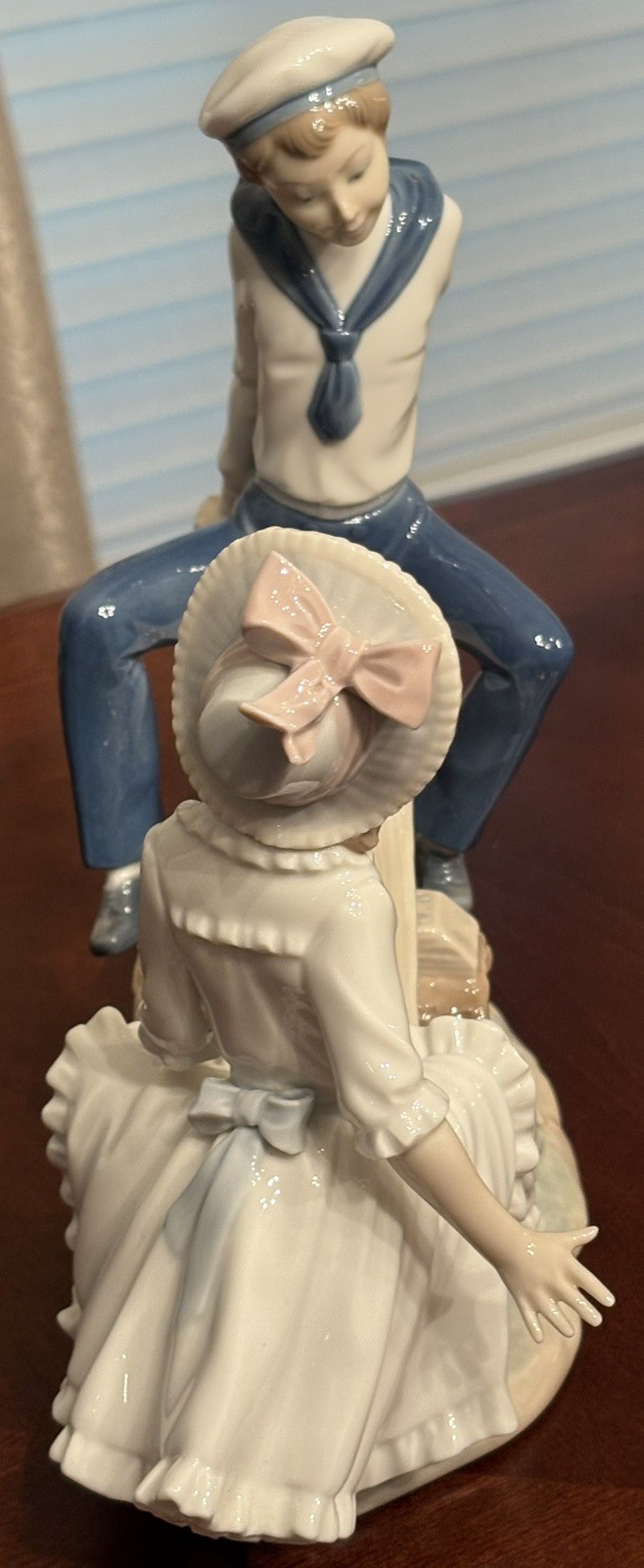 LLADRO Sailor Boy & Girl Seesaw Figurine #1255 Gloss Finish Retired Mint Cond
