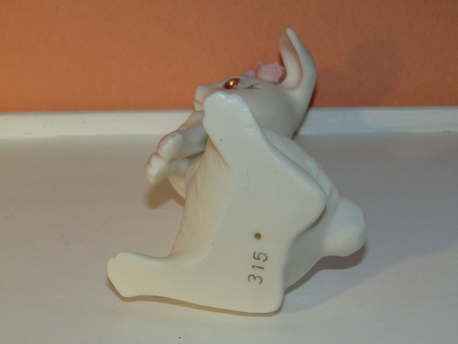 Vtg Lefton Anthropomorphic Easter Bunny Rabbit With Rhinestone Eyes