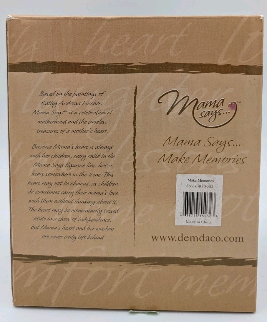 DEMDACO Mama Says… Make Memories “Bubble Trouble” Collectible Figurine 2005 Box
