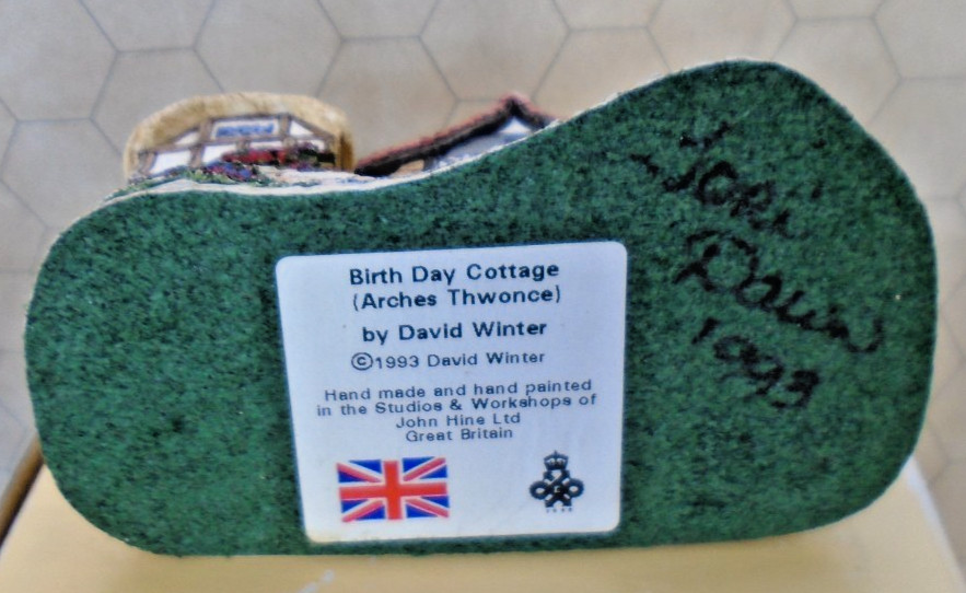 Davide Winter: Birth-Day Cottage, Over River (Signed) – 10mm N Scale Miniature