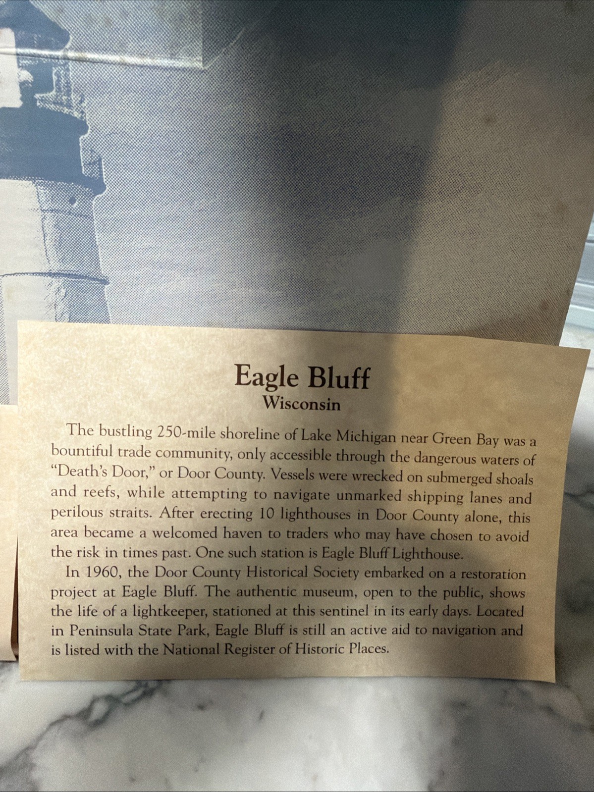 2000 Harbor Lights “Eagle Bluff” # 249 Lighthouse with COA & Box