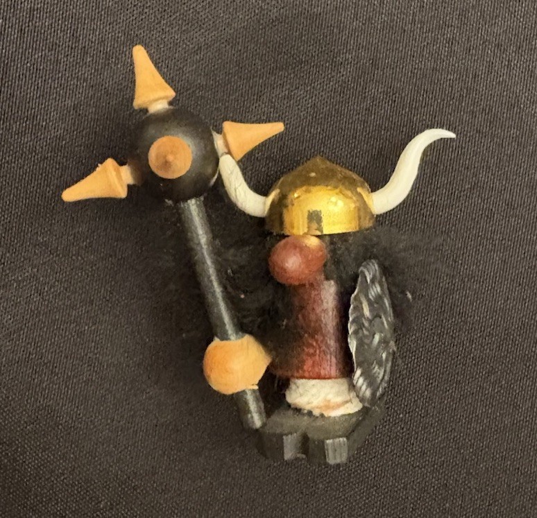 Vintage 1970s GOULA viking troll, Teak / Oak wood troll viking