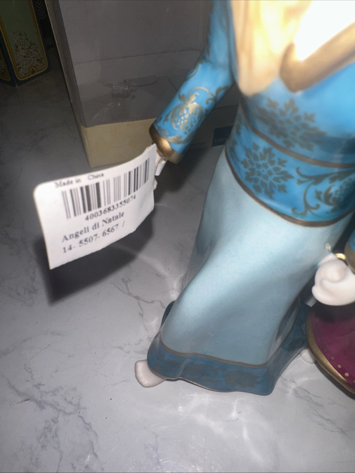 NWT Villeroy and Boch Angeli DiNatale Figure Angel W/ Child In Box
