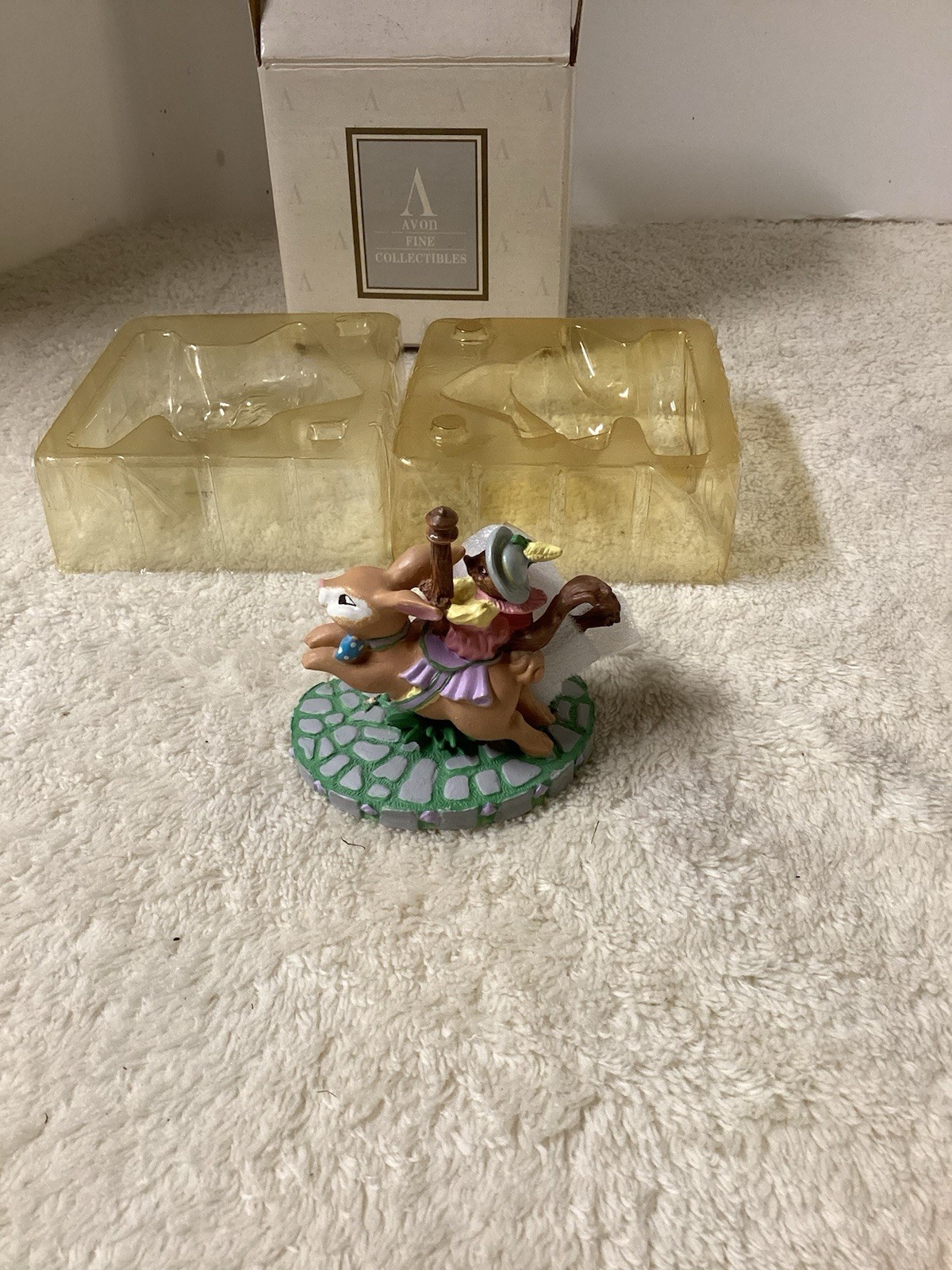 Avon Carousel Wonderland Miniature “Flowers for a Kiss” 1993 original packaging