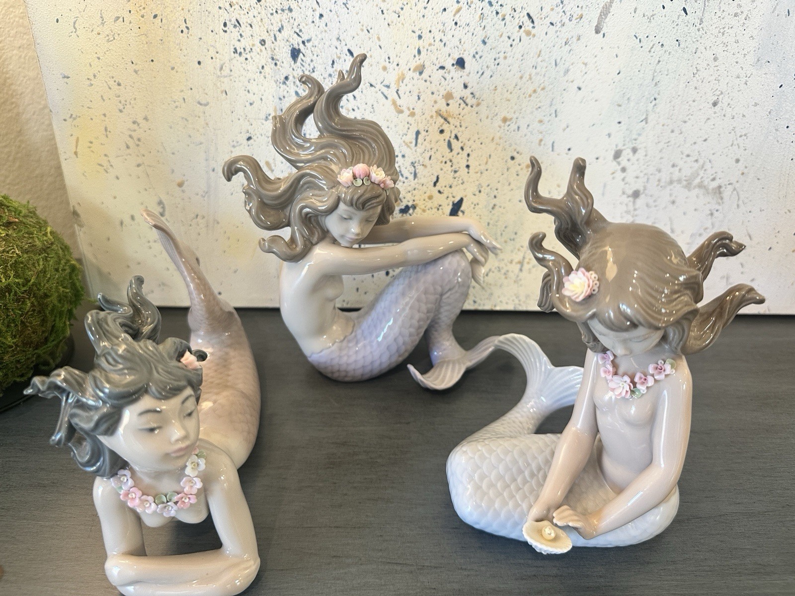 Lladró Mermaid Trio (#1413 Illusion • #1414 Fantasy • #1415 Mirage)