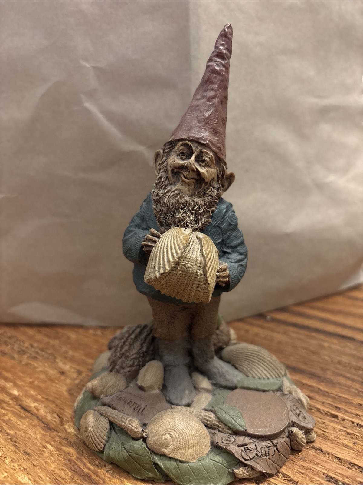 Tom Clark Vintage 1984 Sculpture Gnome Figurine — Giovanni w/ Seashells