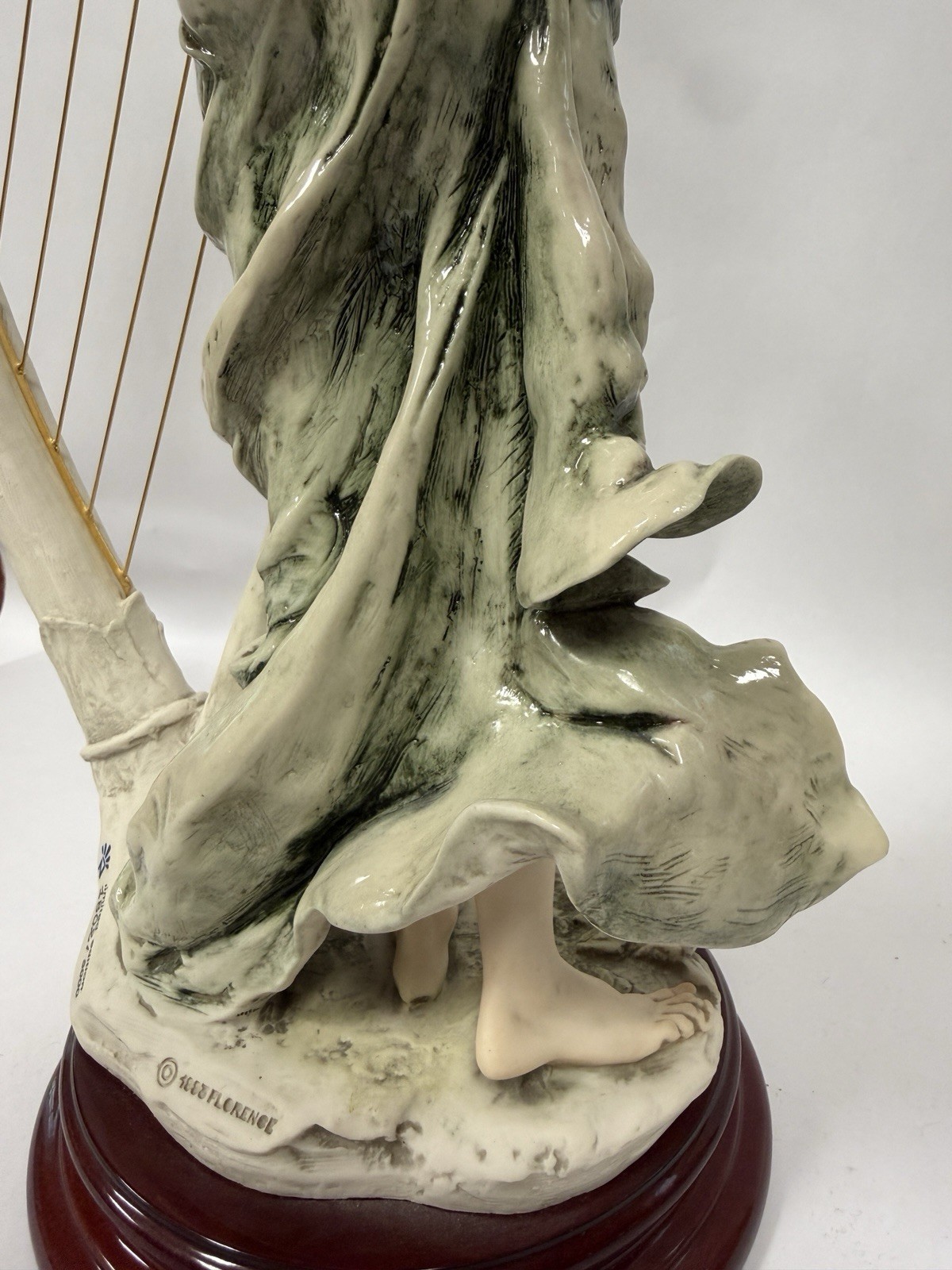 Giuseppe Armani Florence Angelica Harp Lady Figurine Ltd Ed 1802/5000 19” B29
