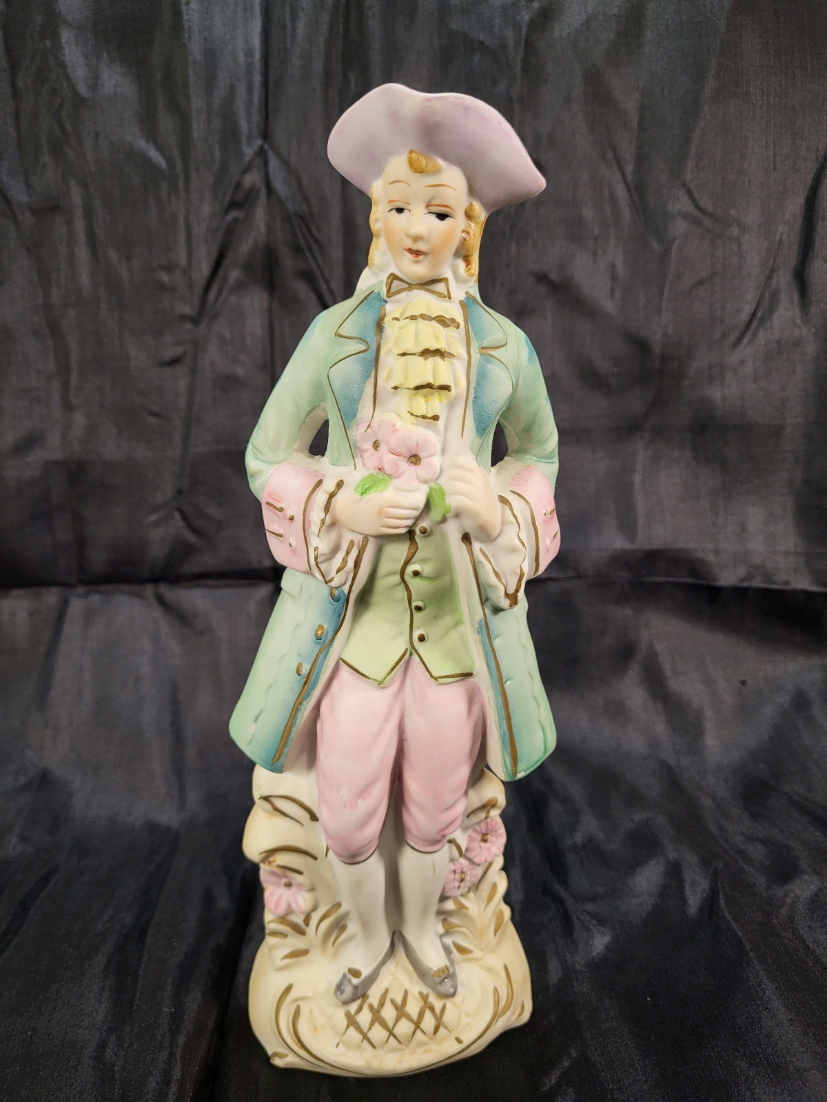 Vintage 1950’s Ucago 10.5″ Porcelain Victorian Nobleman Figurine Handpainted
