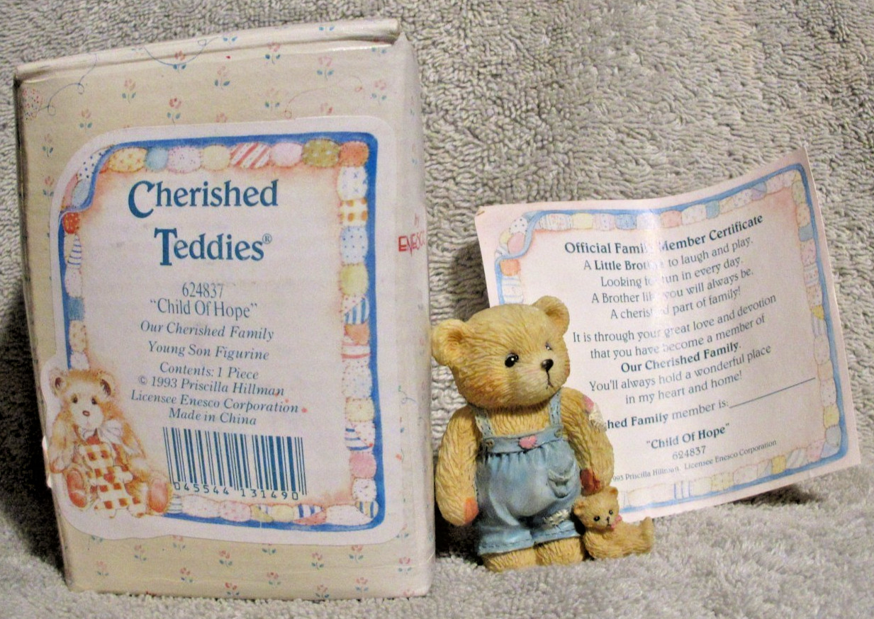 Cherish Teddies – Child of Hope Figurine – 1993 – 624837 EUC Free Shipping