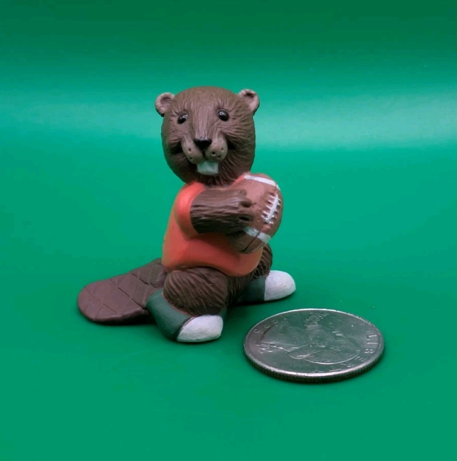 Hallmark Merry Miniatures 1991 Football Quarterback Beaver Vintage Figure