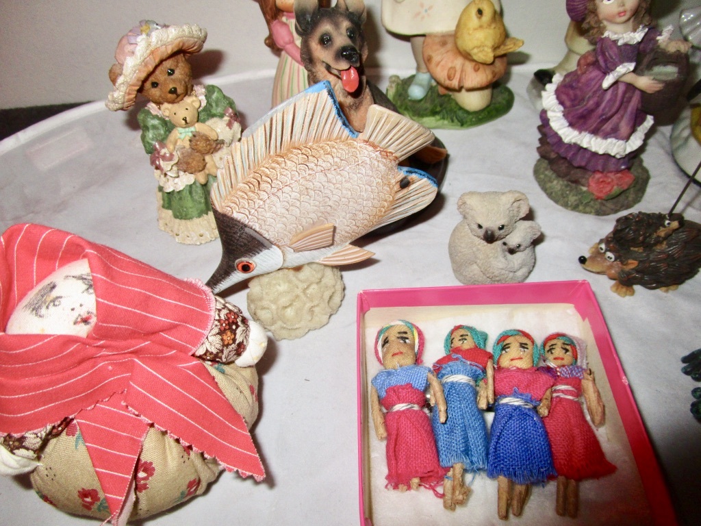 large variety box lot of 20 vintage collectible figurines people & animals