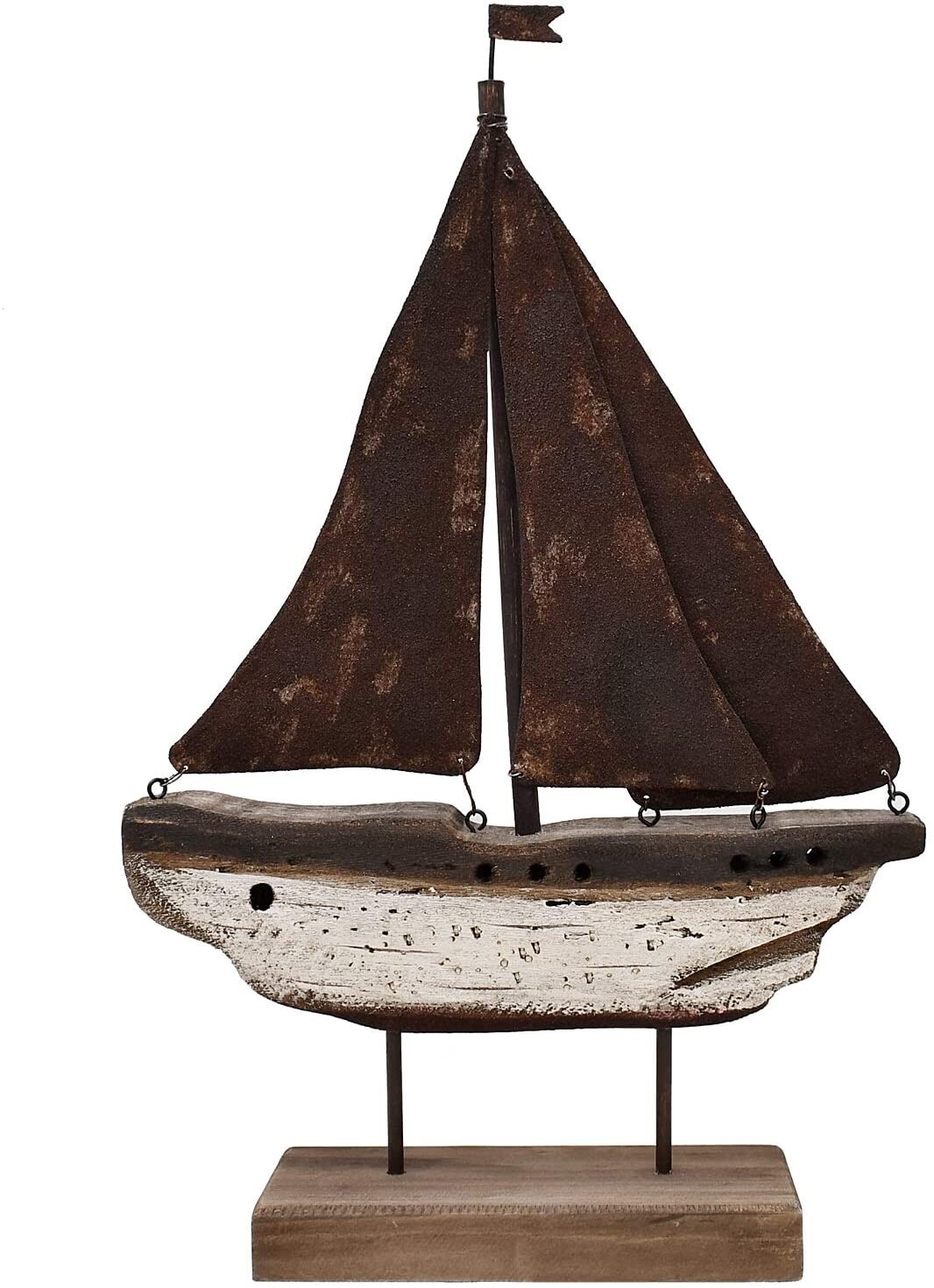 15 H Sail Boat Decor Display Rustic Nautical Beach Theme Room Decor Nautical…