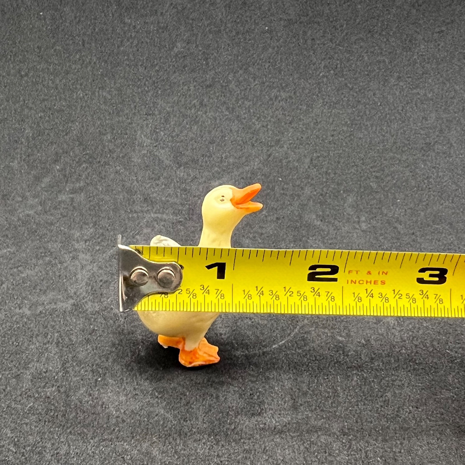 Vintage Miniature Yellow Plastic Duck Figurine Easter Cake Topper Diorama Toy