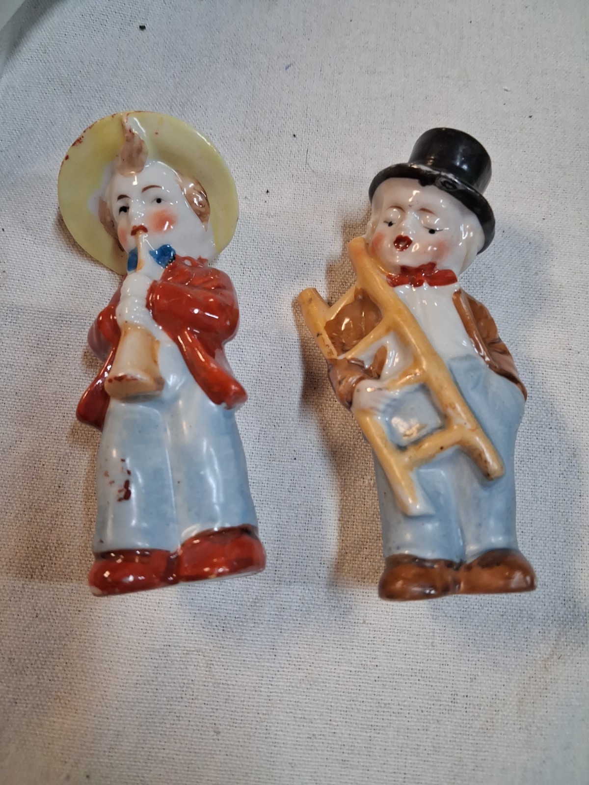 2 Little Boy Figures Made In Japan