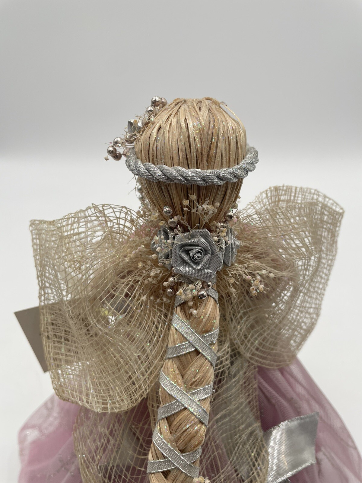 Handcrafted Artist Doll Fairy Angel Pink Rose Lace 12” Creations By Heidi Ford