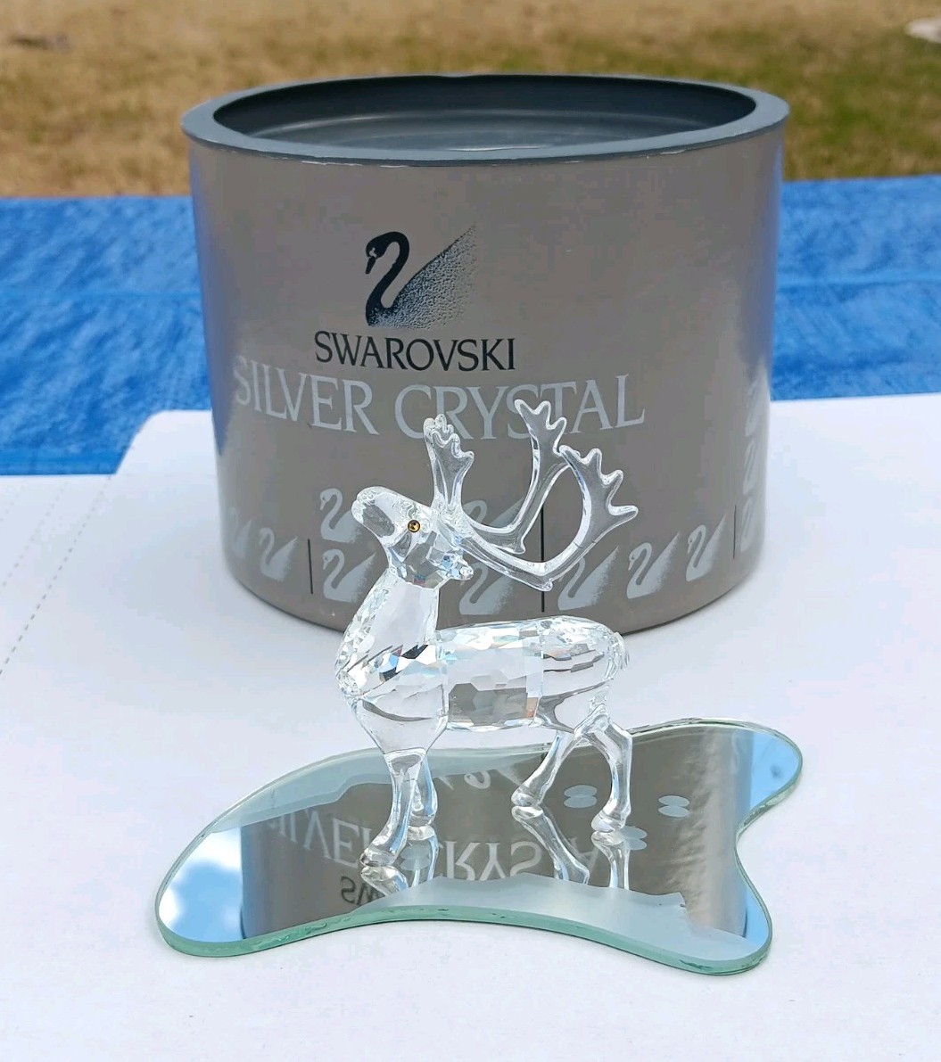 Swarovski Crystal 3.25″ REINDEER #214821 in Box – RETIRED in 2005