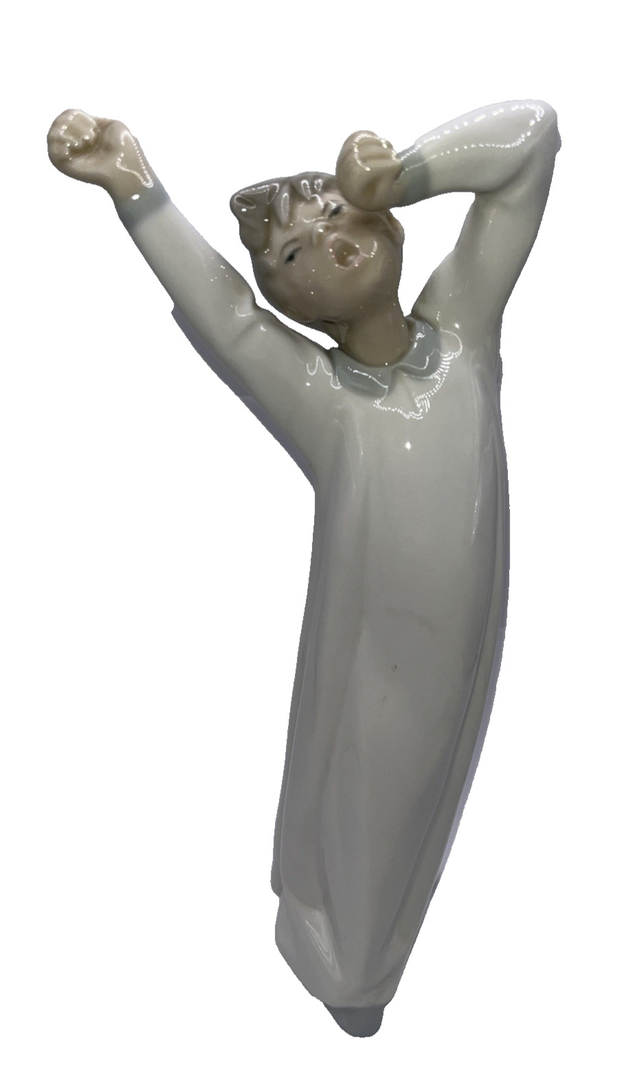 Lladro Boy Awakening Yawning Porcelain Figurine 4870 Gloss Finish 8 1/2″