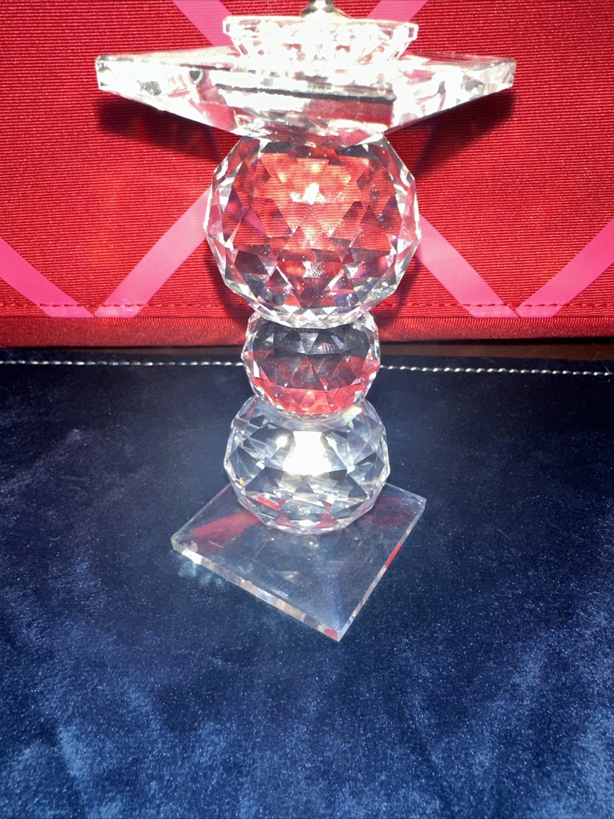 Swarovski Figurine Candle Holder 4 1/8in Very Good Condition