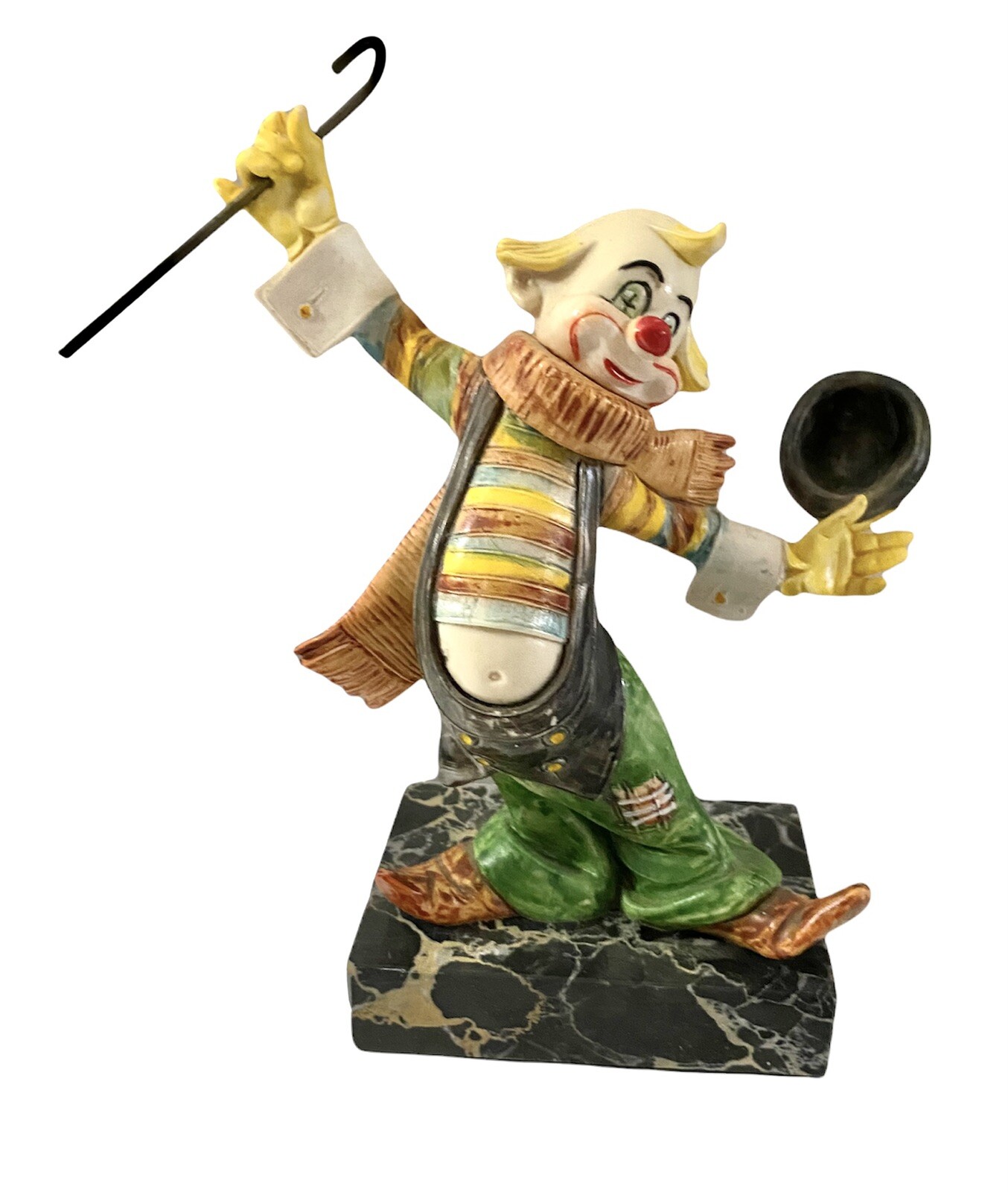 Vintage 1970s Fontanini Depose 954 Simonetti Hobo Clown Carrara Marble Italy