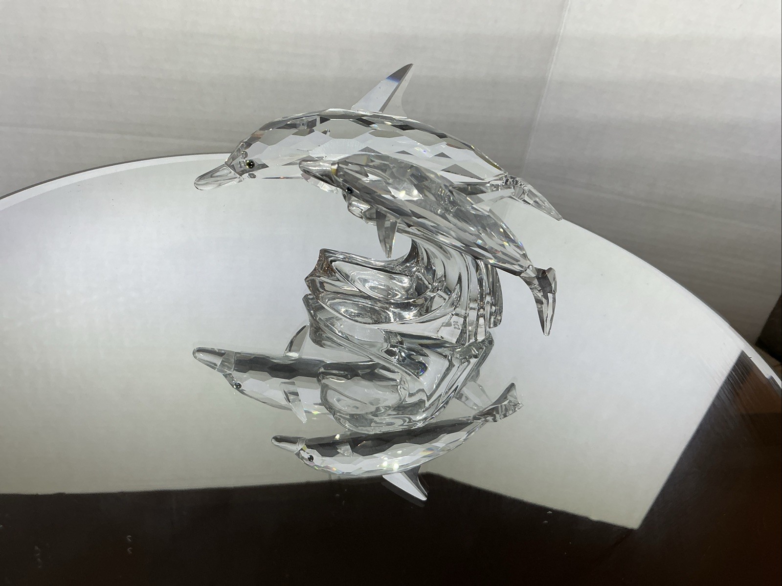 Swarovski Crystal Dolphins Lead Me Figurine 1990 SCS Annual Edition D03MM90XX