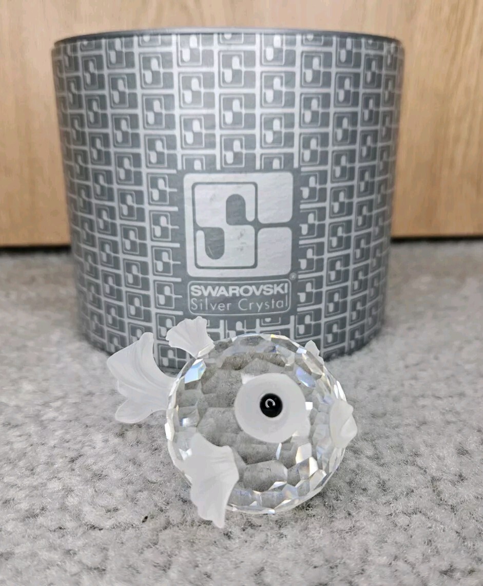 Swarovski Crystal Blowfish approx 2-1/2″ Original packaging Free Shipping!!
