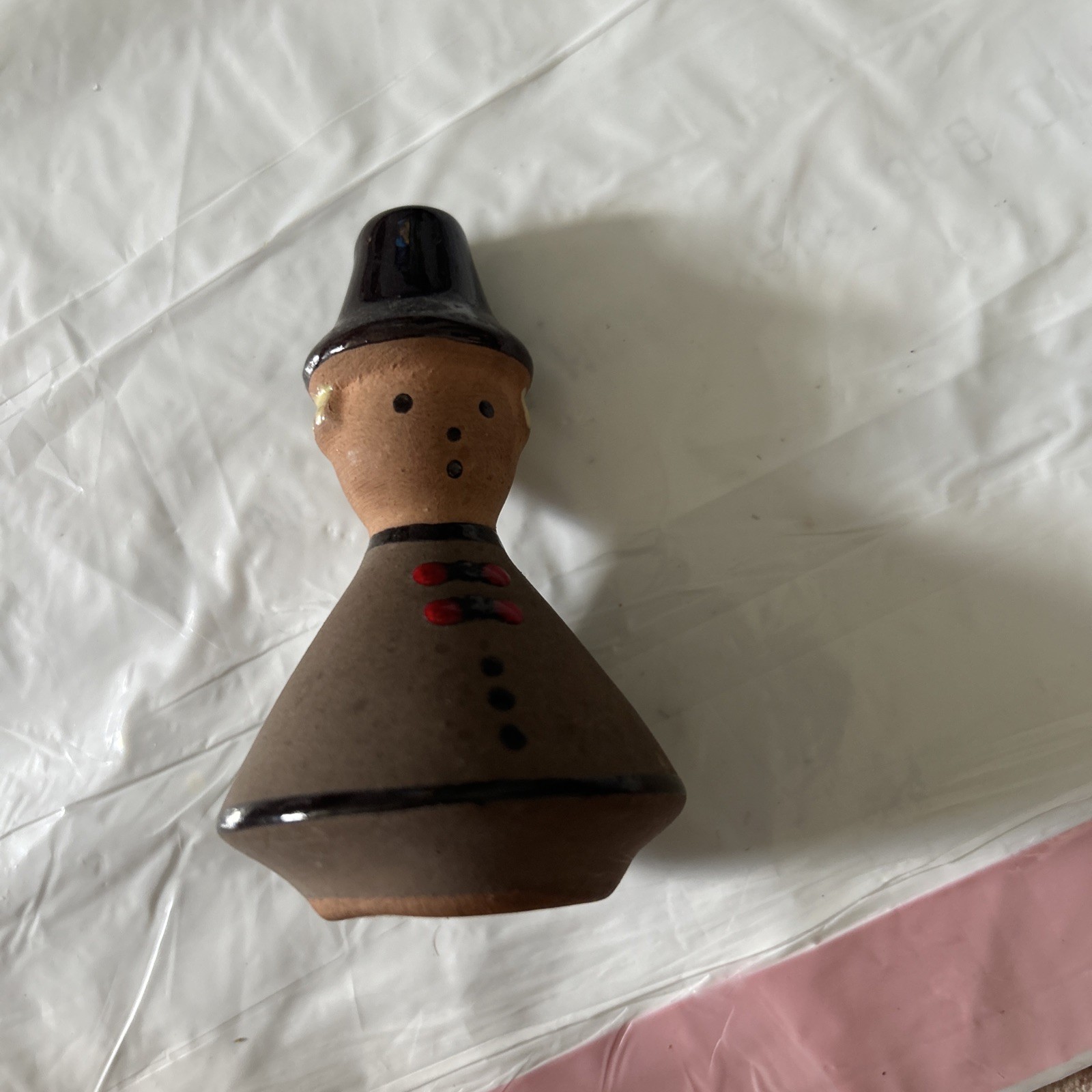 Vintage Latvia Latvian Boy Folk Art Ceramic 3″ Figurine