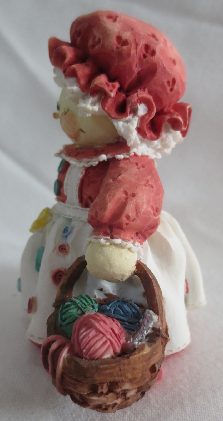 Vtg 1990’s Enesco ragdoll Grandma knitting figurine by Mary Rhyner
