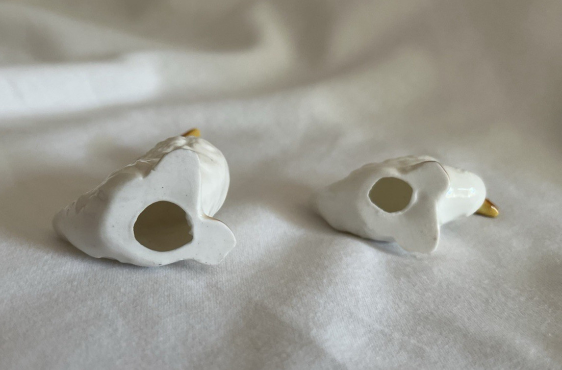Vintage White Geese Bone China