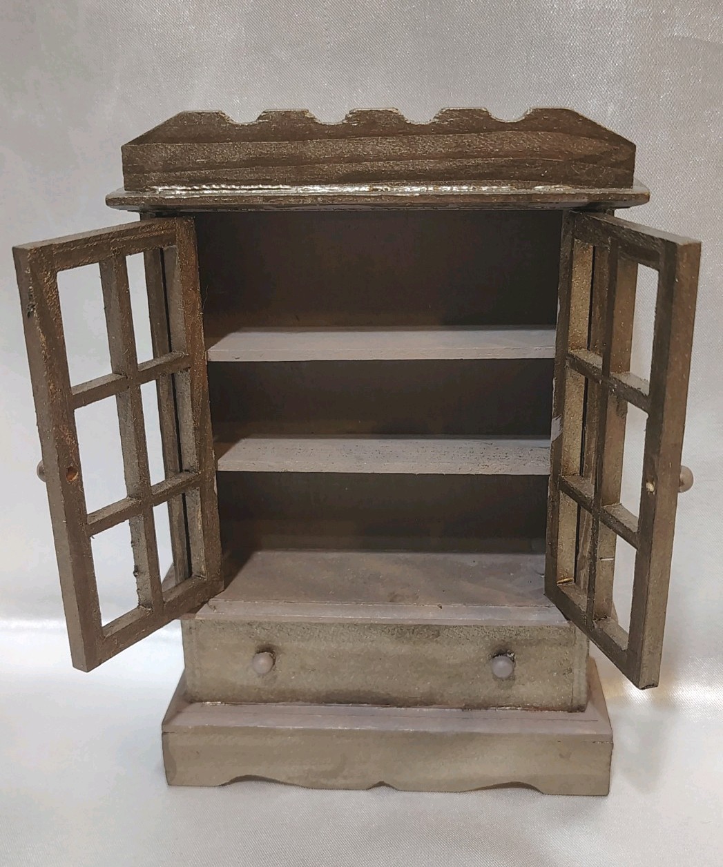 Vintage Hand Painted Minature Curio Cabinet- Semi-finished