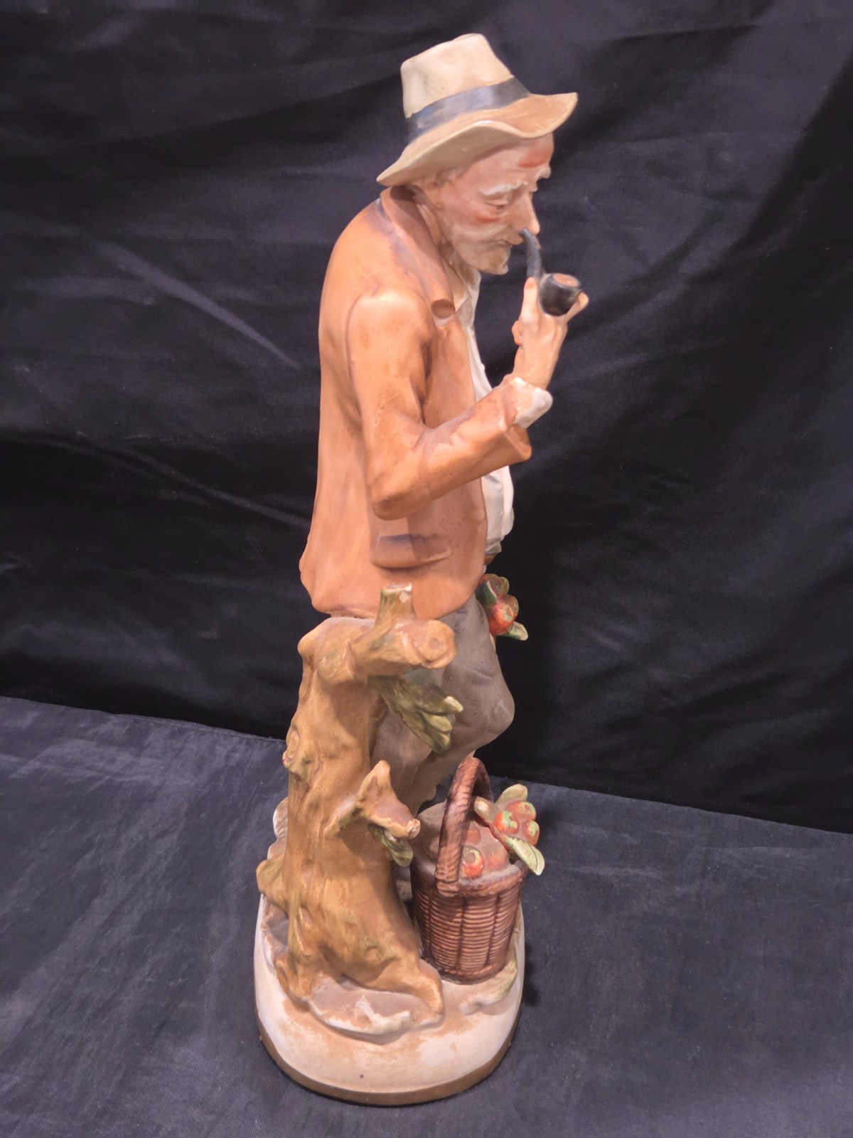 Vintage Pair of Homco Farmers Harvest 13″ Porcelain Figures
