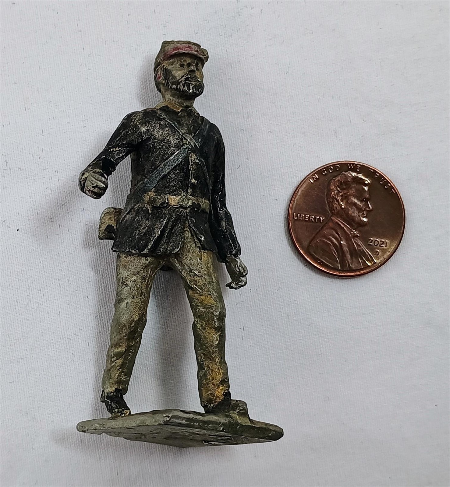 Vintage Pewter Toy Civil War Soldier Figurine Figure Maybe K/S