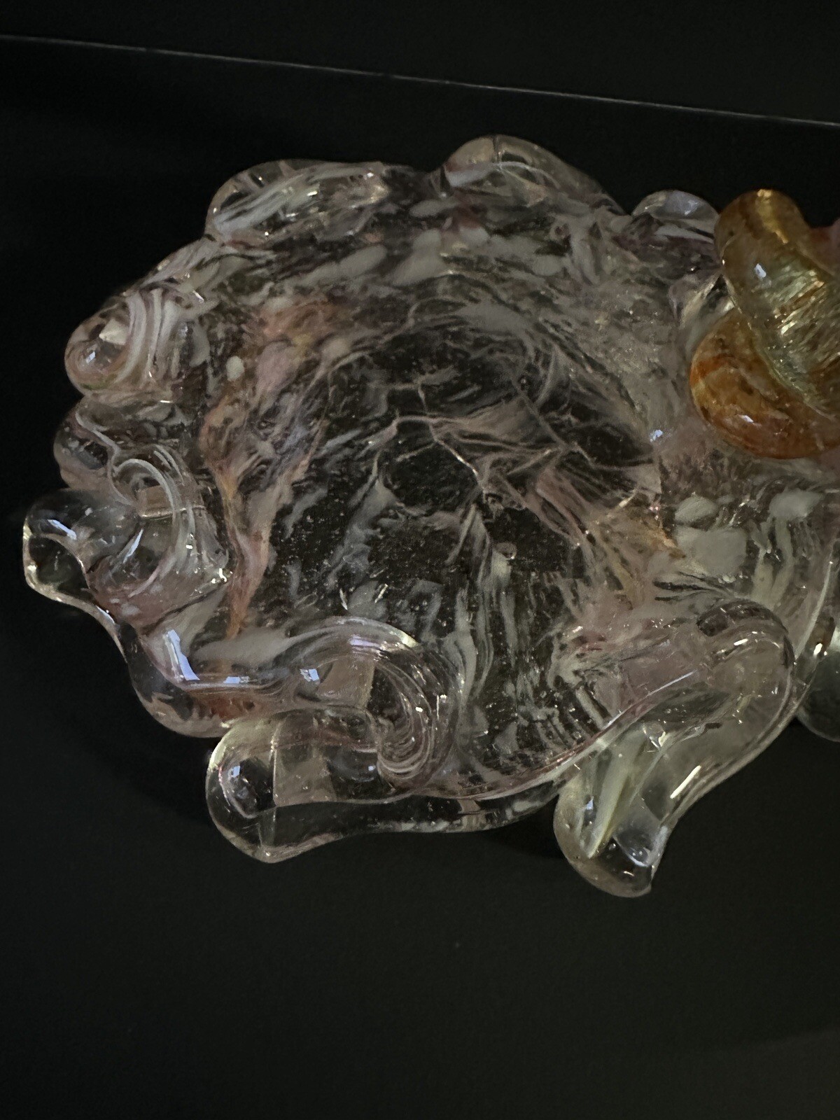 ZBS Czech Bohemian Art Glass Stanislav Halama Koi Fish Figurine Bowl Sculpture